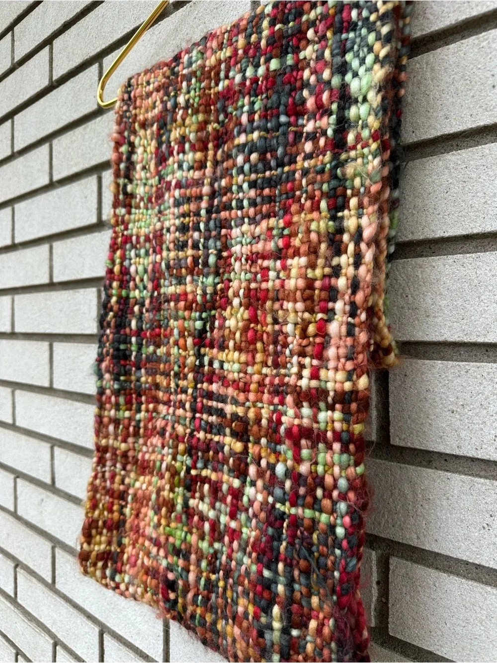Rising Tide Chunky Handwoven Wool Infinity Scarf Boho Anthro Cozycore